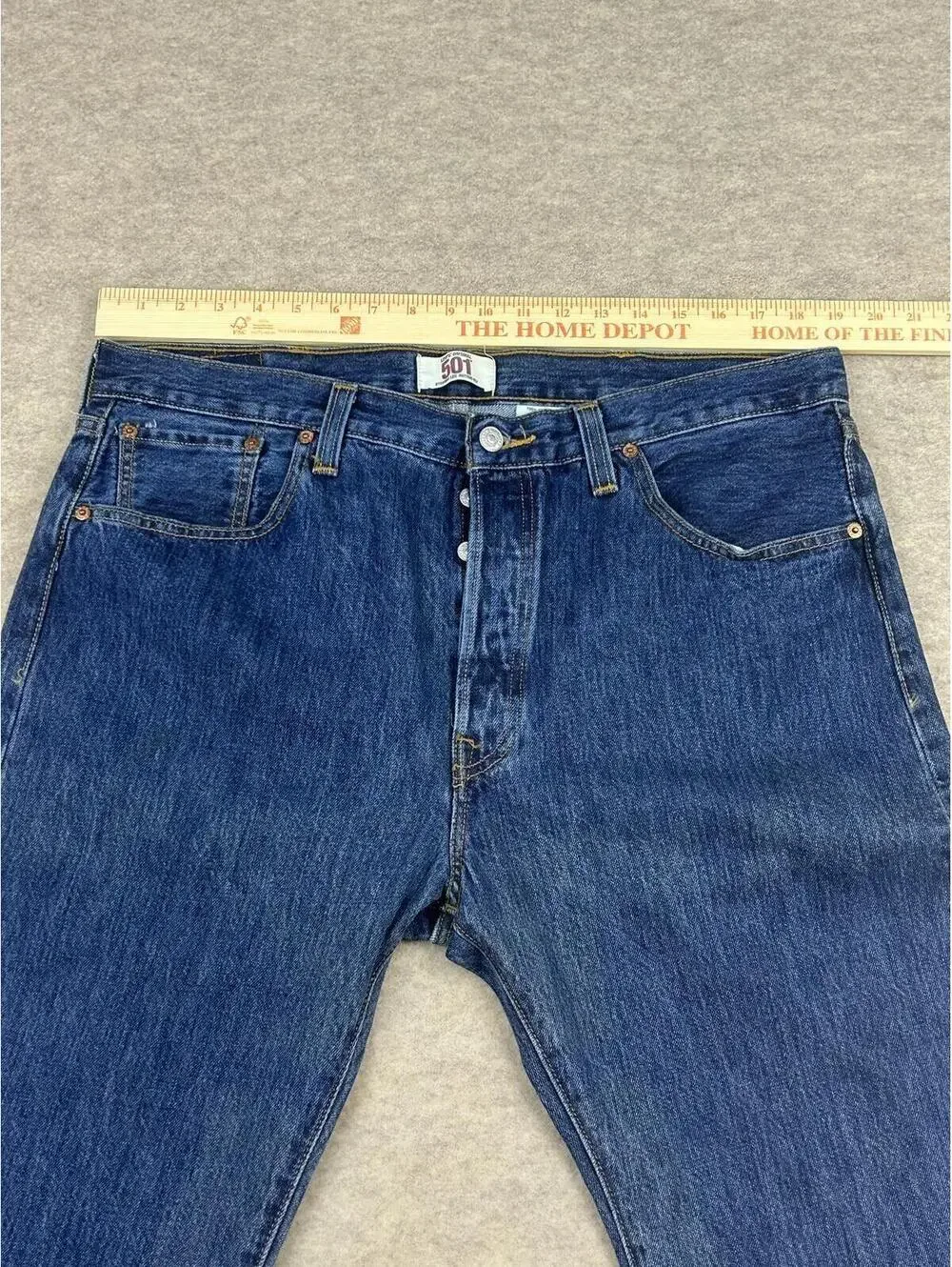 Levi's Y2K 501 Original Straight Leg Blue Jeans Size 38x30
